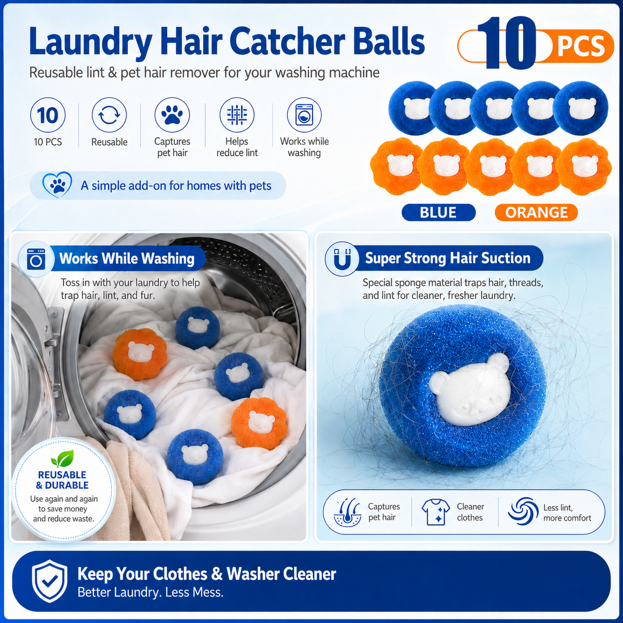 Pet Hair Catcher For Washing Machine