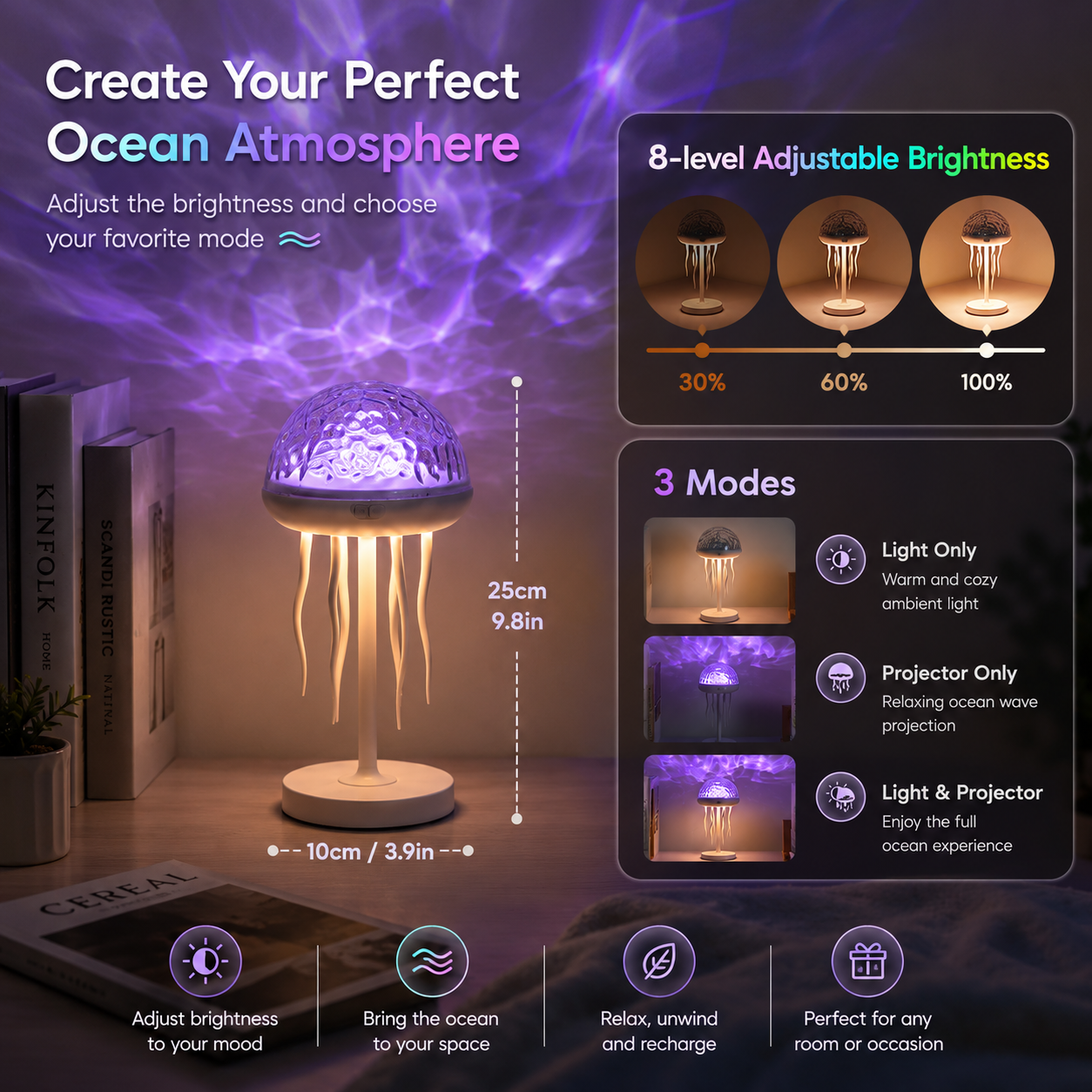 Jellyfish Ocean Wave Projector Lamp